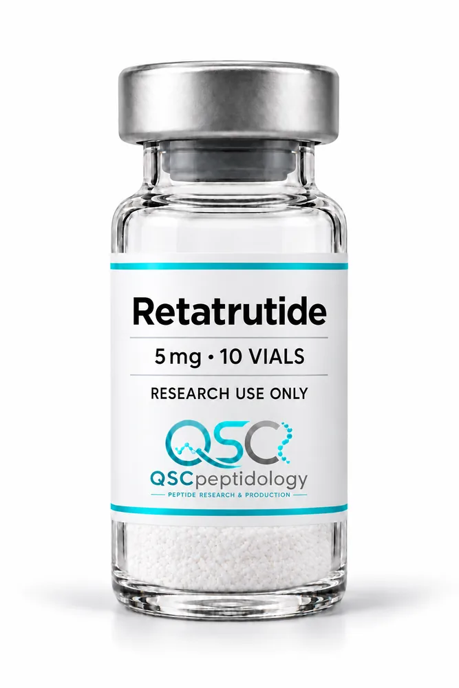 Retatrutide 5mg (10 injektiopullon pakkaus) QSC Peptidology